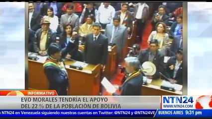 Presidente de Bolivia tendría el apoyo de solo el 22 % de la población, según encuesta