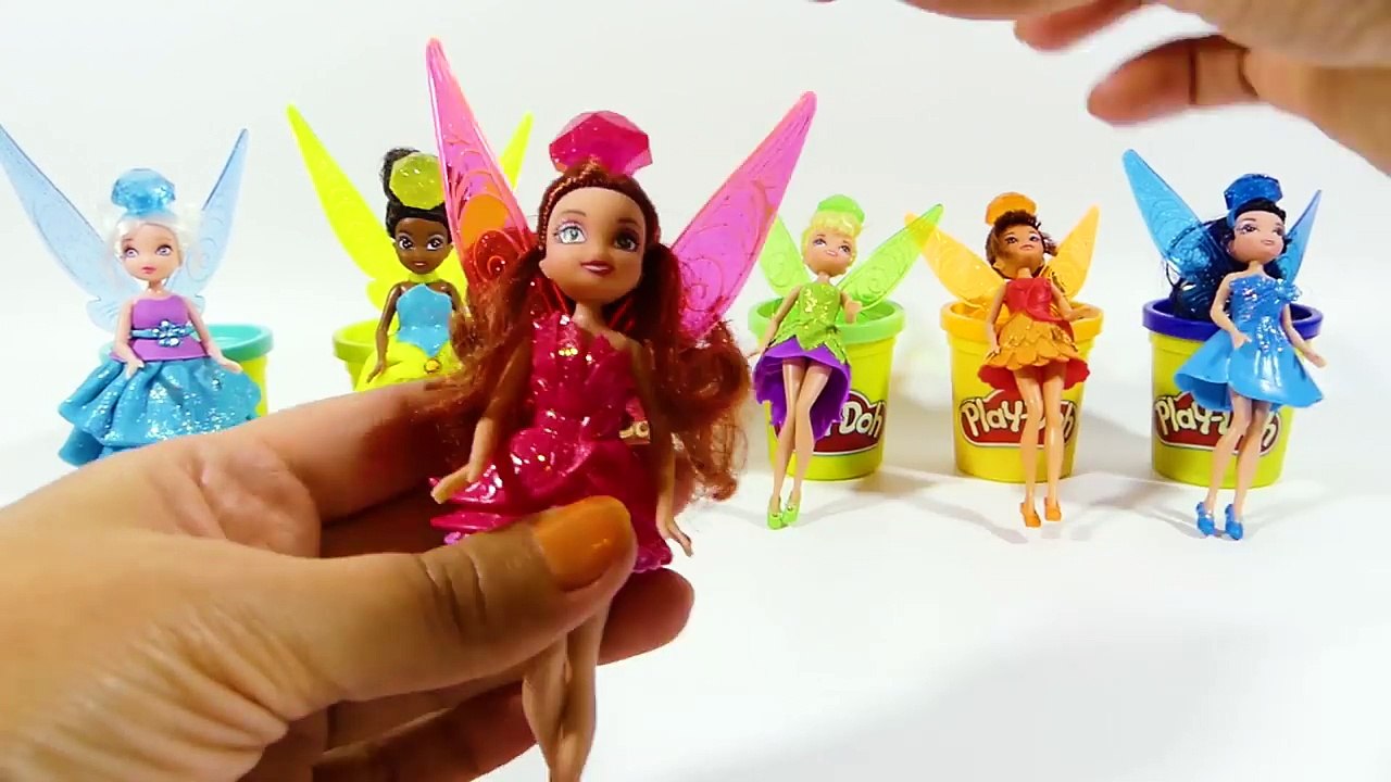 Поделки из пластилина Play-Doh: Куклы Феи Диснея. Лепим платья из Плей До
