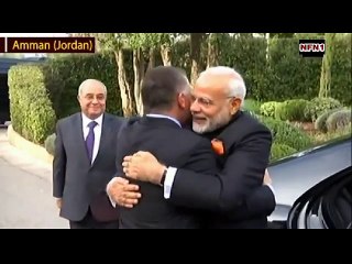 जॉर्डन में भारत माता की जय के साथ भारतीय समुदाय का प्रधान मंत्री मोदी का स्वागत है
