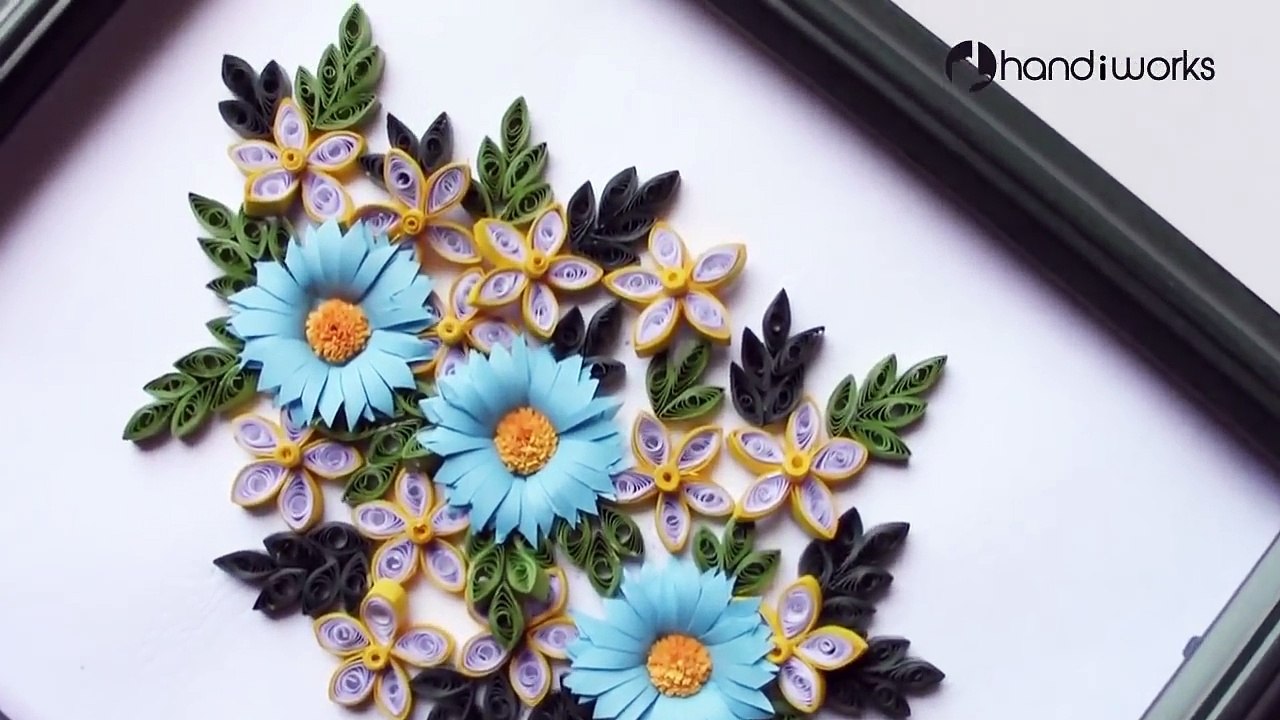 Paper Quilling Designs | Wall Frames Flowers DIY | HandiWorks #48