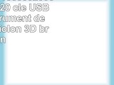 818TEch No13300020064 HiSpeed 20 clé USB 64Go instrument de musique violon 3D brun