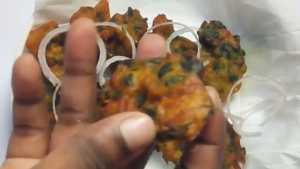 পুই শাকের বড়া পাকোড়ার রেসিপি How to make vegetable pakora