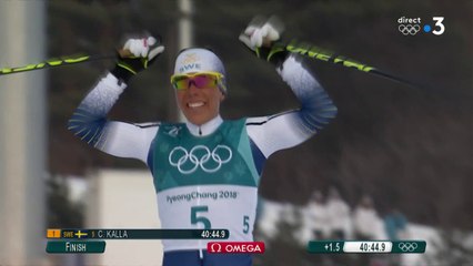 JO 2018 : Skiathlon femmes - La Suédoise Kalla remporte la première médaille d'or de ces Jeux !