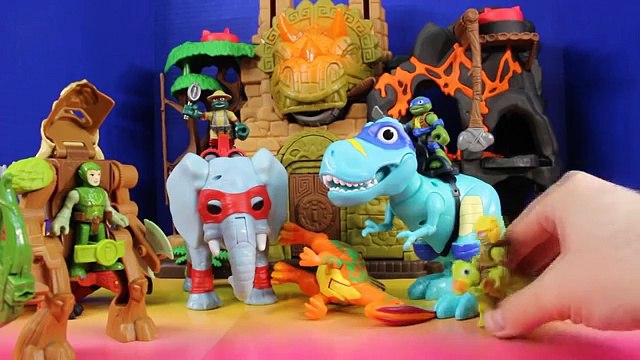 Teenage Mutant Ninja Turtles Half Shell Heroes TMNT Go On A Imaginext Dinosaur Adventure