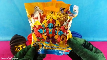 Lego Ninjago Play-Doh Surprise Eggs Cole Lloyd Jay Kai Zane Sensei Wu
