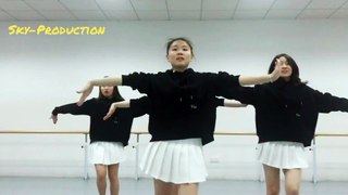 Chinese girls dance practice