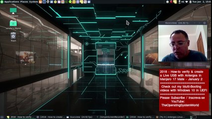 2018 - How to verify & create a Live USB with Antergos in Manjaro 17 Mate - January 2