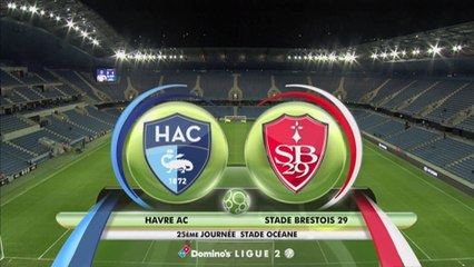 Résumé de HAC - Brest (1-0) du 09/02/2018