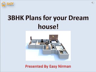 3BHK Plans for your Dream house- Easy Nirman