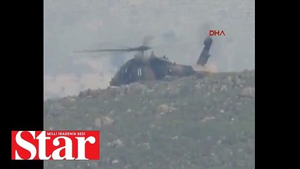 İşte düşürülen helikopterin bulunduğu bölgeden ilk görüntüler