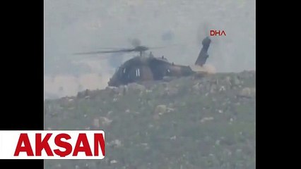 Düşürülen helikopterimizin bulunduğu bölgeden ilk görüntüler