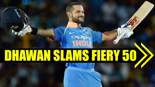India vs South Africa 4th ODI : Shikhar Dhawan slams 26th ODI 50 in his 100th match | Oneindia News