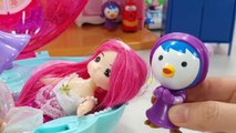 Baby doll Princess Mermaid Shower and Slime Shellfish bath toys 리틀미미 인어공주 샤워룸 아기인형 뽀로로 장난감놀이 - 토이몽