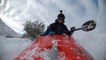 Guy Goes Snow Kayaking Down Mountain