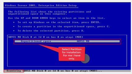 Install Windows Server 2003