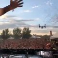 Dron acaba por los suelos en pleno festival