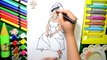 How to Draw Color Paint Cute Disney Princess Jasmine Coloring Page and Learn to Color for Kids