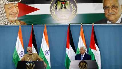 India's Modi on historic West Bank visit