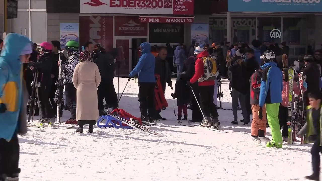 Palandöken'de hafta sonu kayak keyfi - ERZURUM