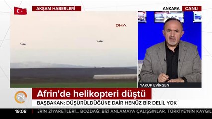 Afrin'de helikopter düştü