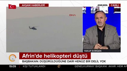 Afrin'de helikopter düştü