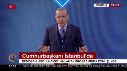 Cumhurbaşkanı Erdoğan, etkinlikte konuşma yapıyor