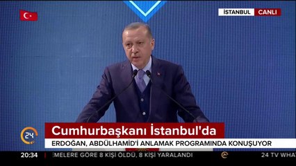 Cumhurbaşkanı Erdoğan, etkinlikte konuşma yapıyor