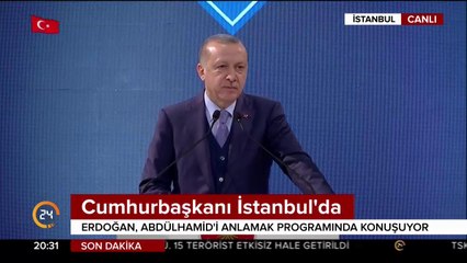 Cumhurbaşkanı Erdoğan, etkinlikte konuşma yapıyor