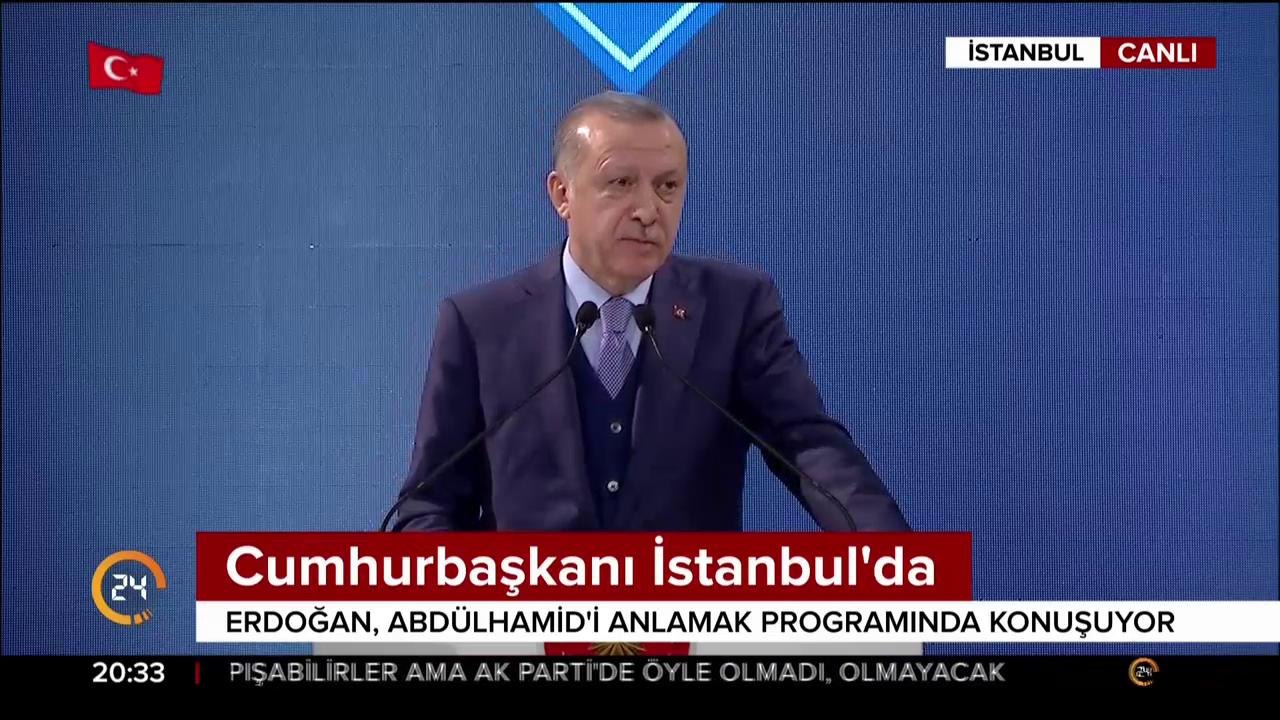 Cumhurbaşkanı Erdoğan, etkinlikte konuşma yapıyor