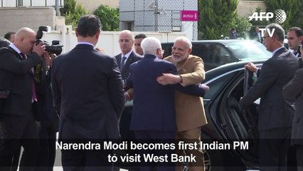 Modi becomes first Indian PM to visit West Bank