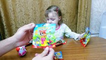 Киндер сюрприз распаковка игрушек Кеша Кот Леопольд Крокодил Гена Kinder Surprise eggs unpacking