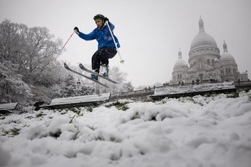 Neige : Montmartre se transforme en station de ski