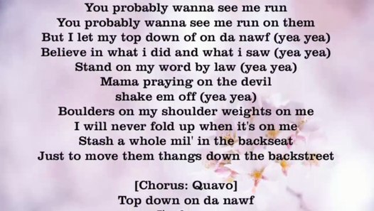 Migos - Top Down on da NAWF (Lyrics) - video dailymotion