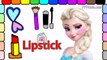 Put Makeup On Elsa | Learn How To Draw And Color Makeup | Learn Colors | Fun Coloring Pages For Kids