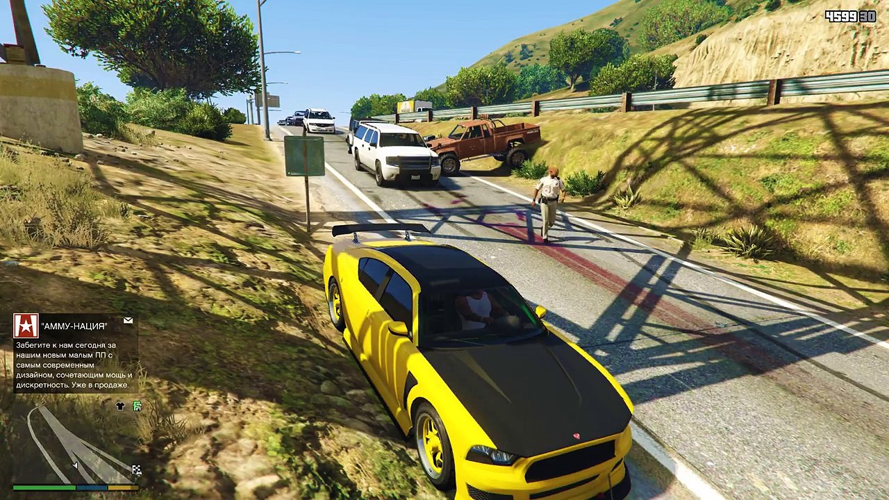 ЧТО ПРОИЗОЙДЕТ ЕСЛИ МЫ БУДЕМ ПРЕСЛЕДОВАТЬ ПОЛИЦЕЙСКОГО НА МОТОЦИКЛЕ?! (GTA 5)
