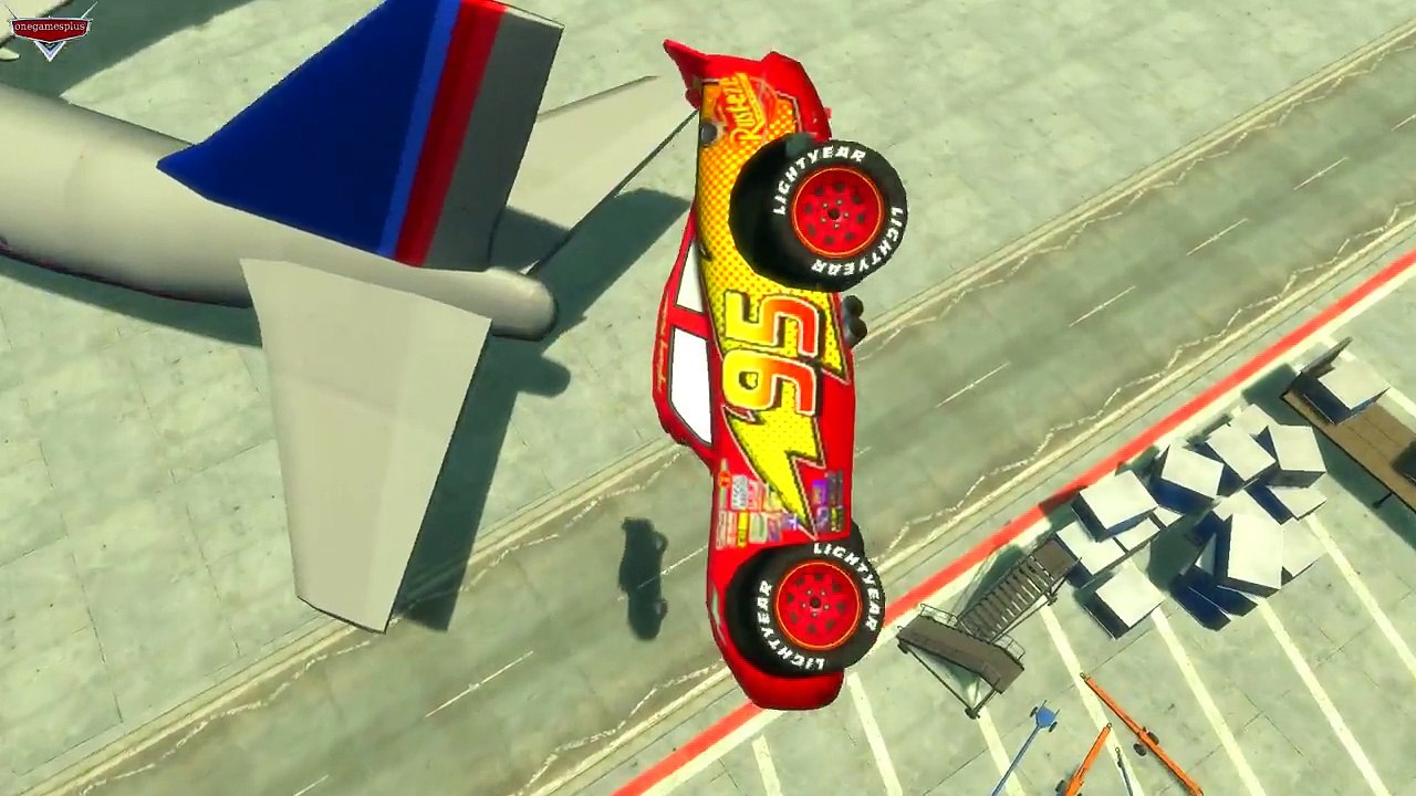 Lightning McQueen Mack Truck Chick Hicks Tow Mater Disney cars Airport furious ramp