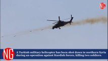 Kurdish Syrian People Shoot Down Turkish Helicopter