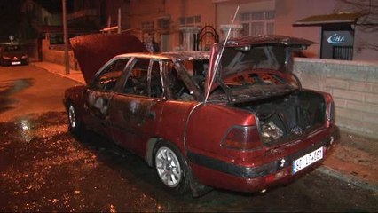 Konya'da Park Halindeki Otomobil Kundaklandı