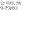 BIPRA Disque dur externe portable USB 20  Noir  NTFS 640GB