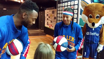 Les Harlem Globetrotters en promotion de leur spectacle à mons-hainaut 1