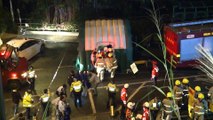 Hong Kong bus overturns, killing at least 19 people