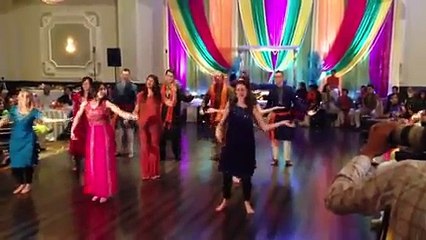 Classical dance by girls and boys on mehndi
