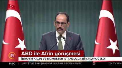 Cumhurbaşkanlığı Sözcüsü Kalın, ABD Güvenlik Danışmanı Korgeneral