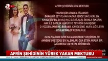 Afrin Şehidi ÖMER BİLAL AKPINAR ın Yürek yakan Son Mektubu