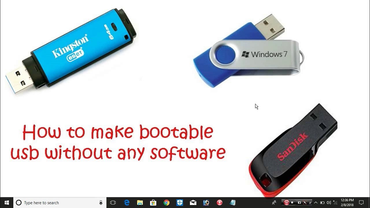 How to make bootable usb without any Software
