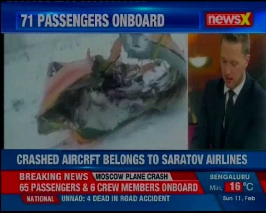 Russian jet crashes near Moscow; 71 feared dead