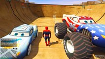 Spiderman, Lightning McQueen Patriot and Dinoco (GTA 5 DISNEY CARS MODs)