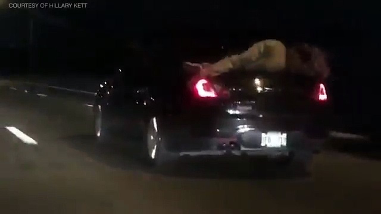 Drunk Man Sleeps On Car Trunk For 14 Miles