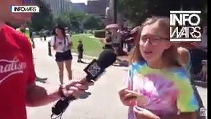 Little Girl Mocks InfoWars Reporter