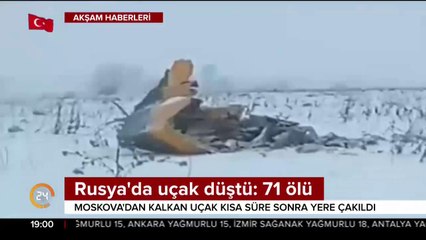 Rusya'da uçak düştü: 71 kişi hayatını kaybetti